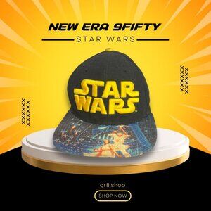 New Era 9FIFTY Star Wars Snapback Hat – Adjustable Flat Bill Cap One Size